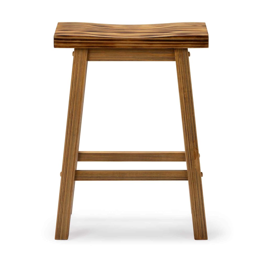 Sonoma Backless Saddle Counter Stool - Burnt Natural