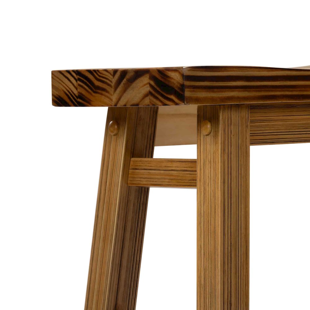 Sonoma Backless Saddle Counter Stool - Burnt Natural