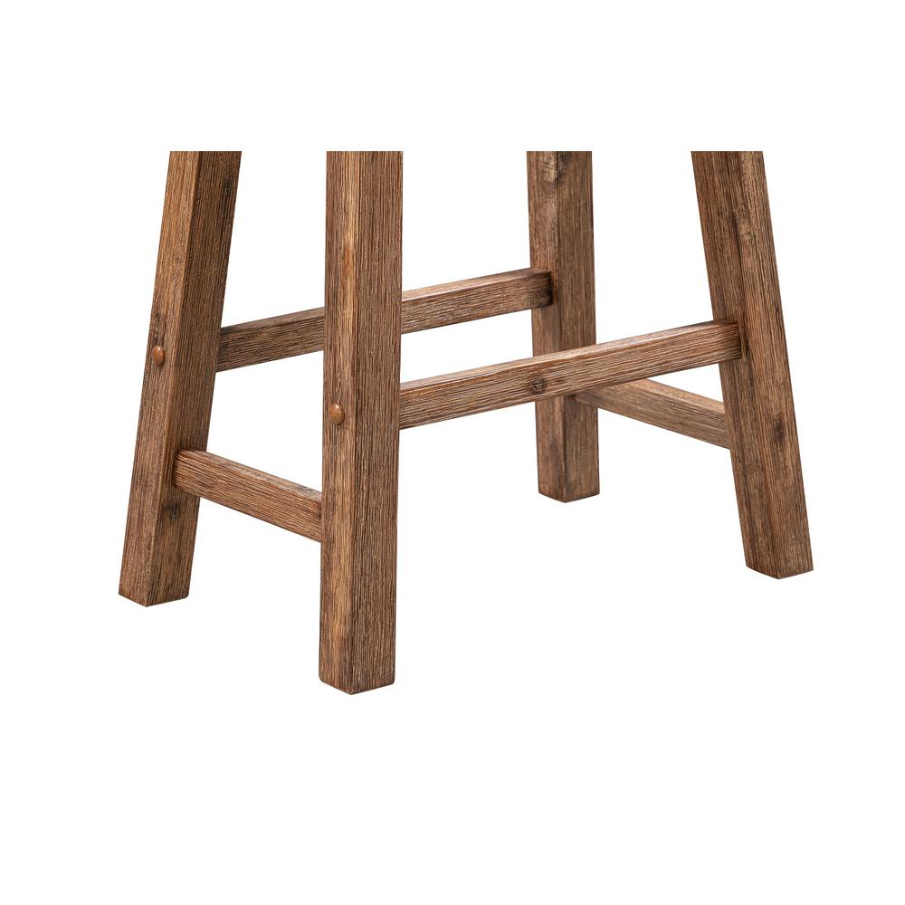 Sonoma Backless Saddle Counter Stool - Barnwood Wire-Brush