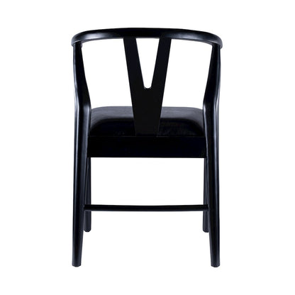 Wishbone Dining Chairs - Set of 2 - Black Finish