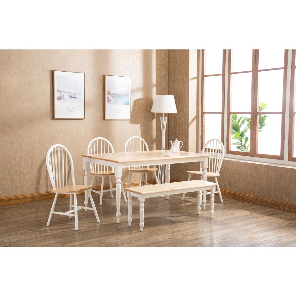 Windsor Farmhouse 6-Piece Dining Set - Cream/Natural