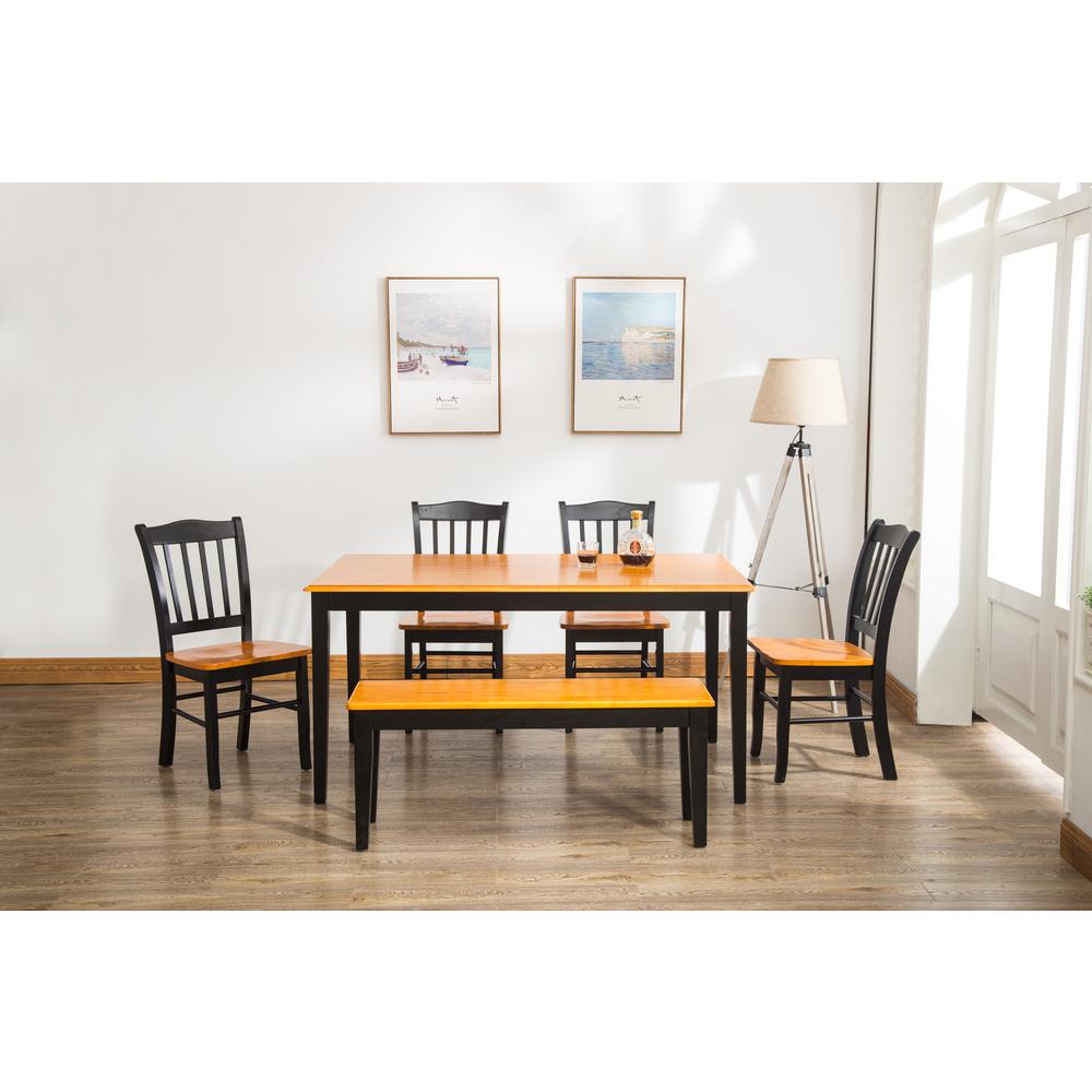 Shaker 6-Piece Dining Set - Black/Oak