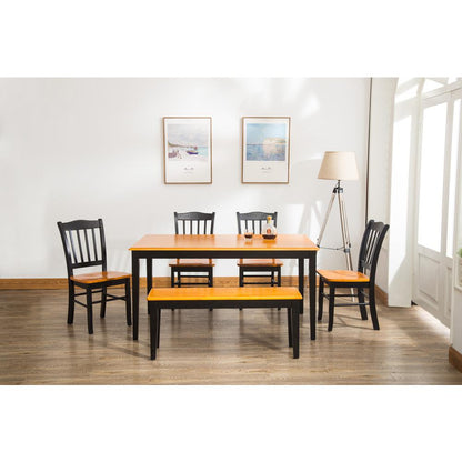 Shaker 6-Piece Dining Set - Black/Oak