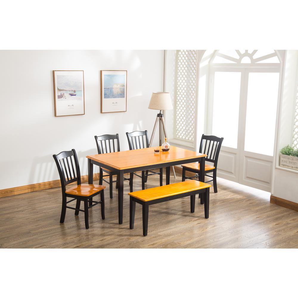 Shaker 6-Piece Dining Set - Black/Oak