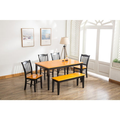Shaker 6-Piece Dining Set - Black/Oak