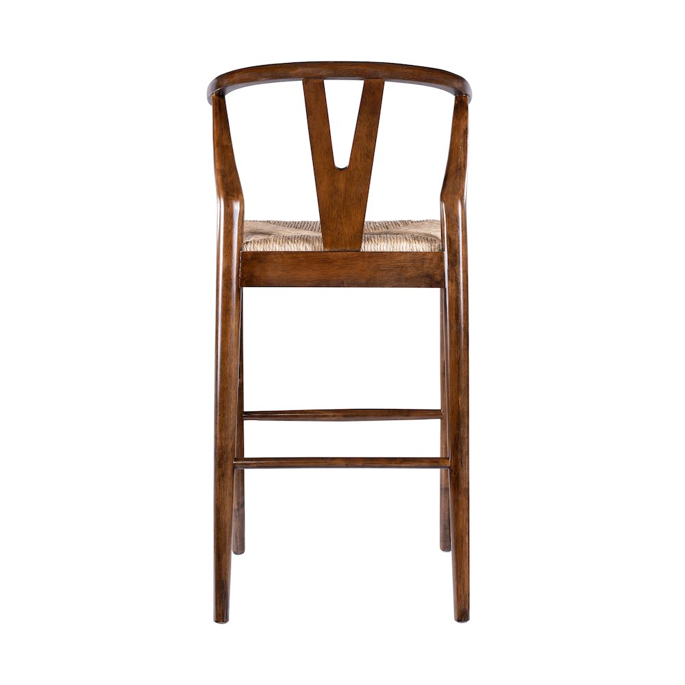 Wishbone Bar Height  Kitchen Bar Stool - Cappuccino Finish