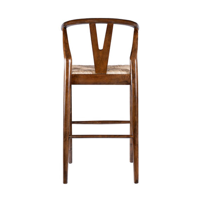Wishbone Bar Height  Kitchen Bar Stool - Cappuccino Finish