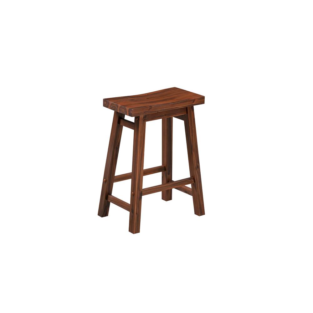 Sonoma Backless Saddle Counter Stool - Chestnut Wire-Brush