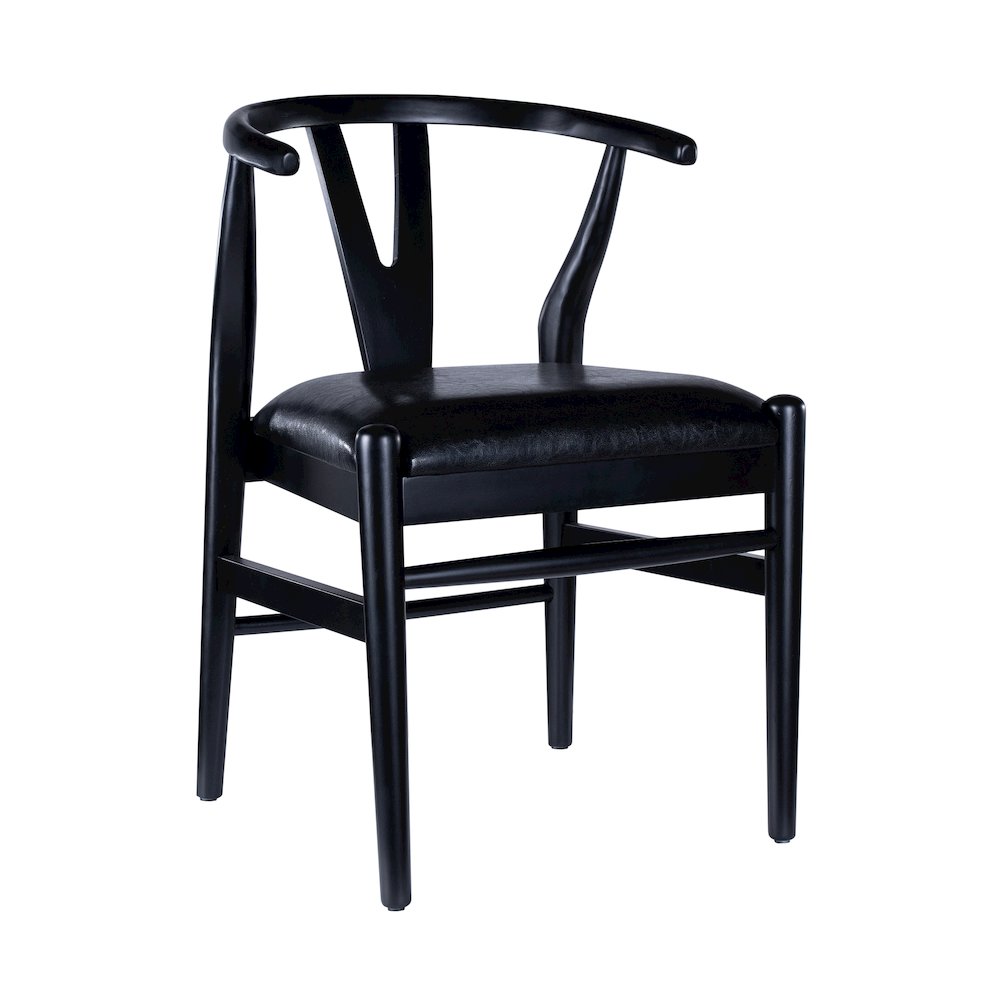 Wishbone Dining Chairs - Set of 2 - Black Finish