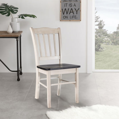 Shaker Dining Chairs - Set of 2 - European Black Ash/Antique White