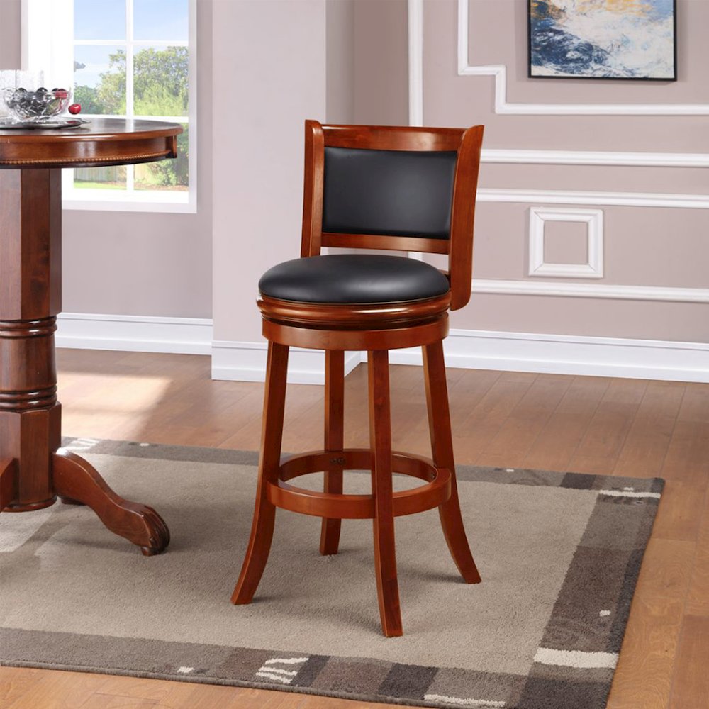 Augusta Swivel Bar Stool - Cherry