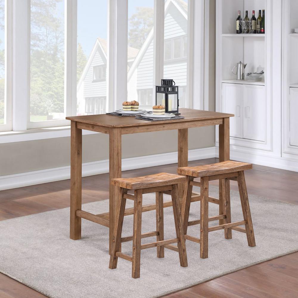 Sonoma Backless Saddle Counter Stool - Barnwood Wire-Brush