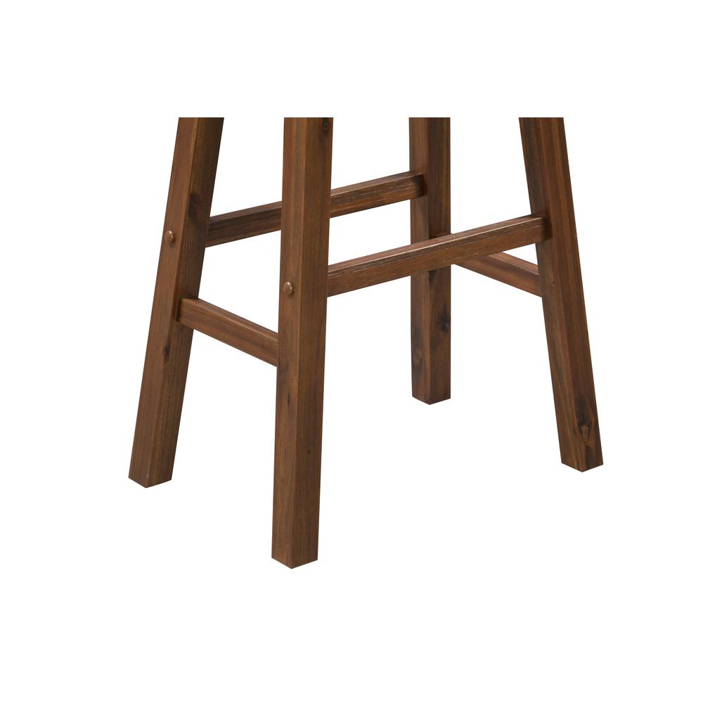 Sonoma Backless Saddle Bar Stools - Chestnut Wire-Brush - Set of 2
