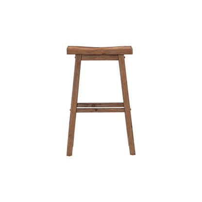 Sonoma Backless Saddle Bar Stools - Barnwood Wire-Brush - Set of 2