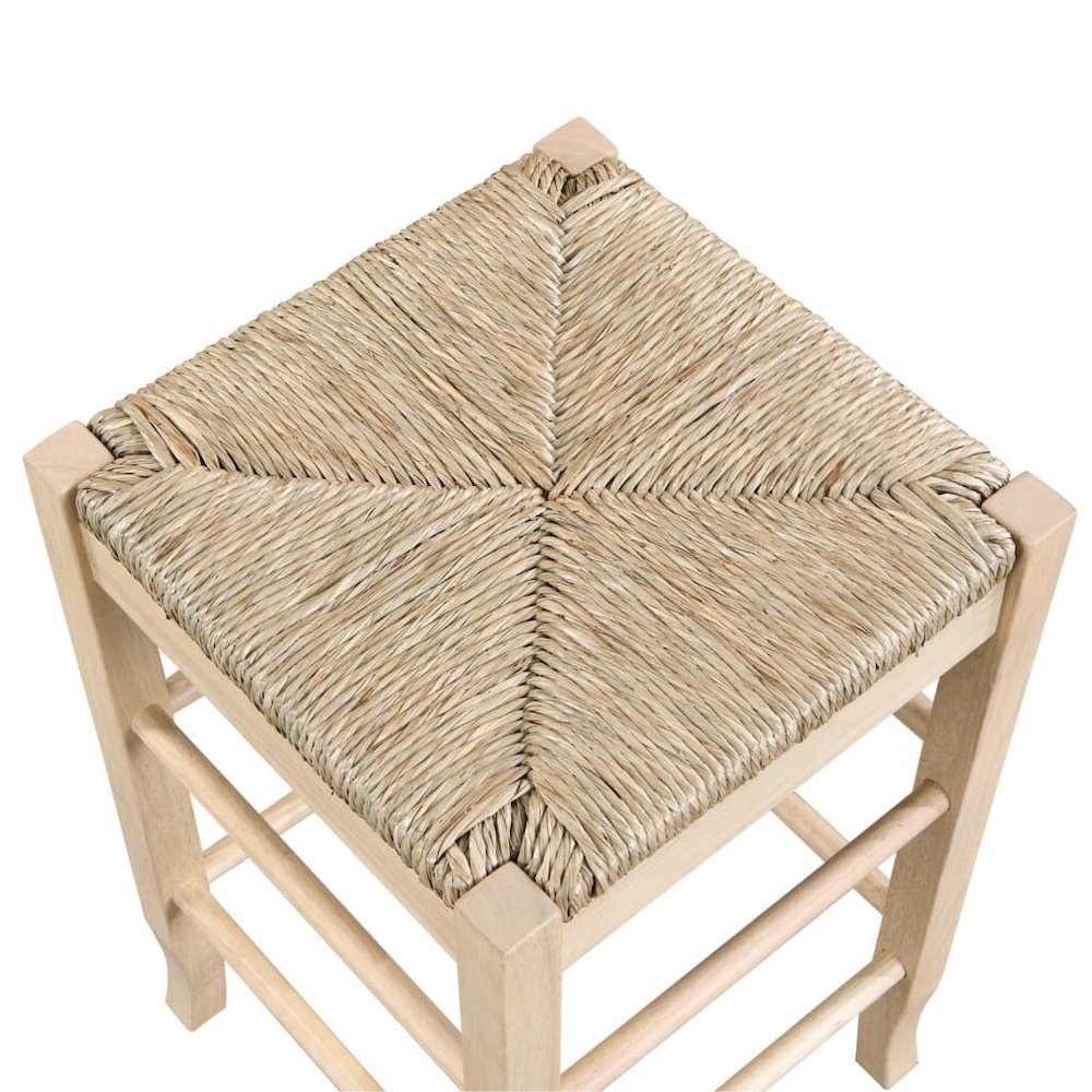 Square Rush Backless Counter Stool - Blonde Oak