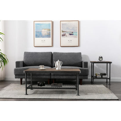 Newport End Table, Gray/Natural