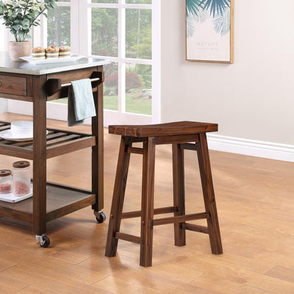 Sonoma Backless Saddle Counter Stool - Chestnut Wire-Brush