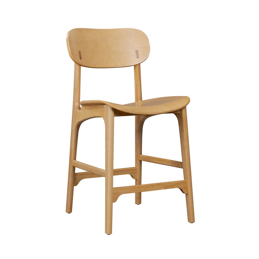 Solvang Wood Counter Stool - Natural Finish