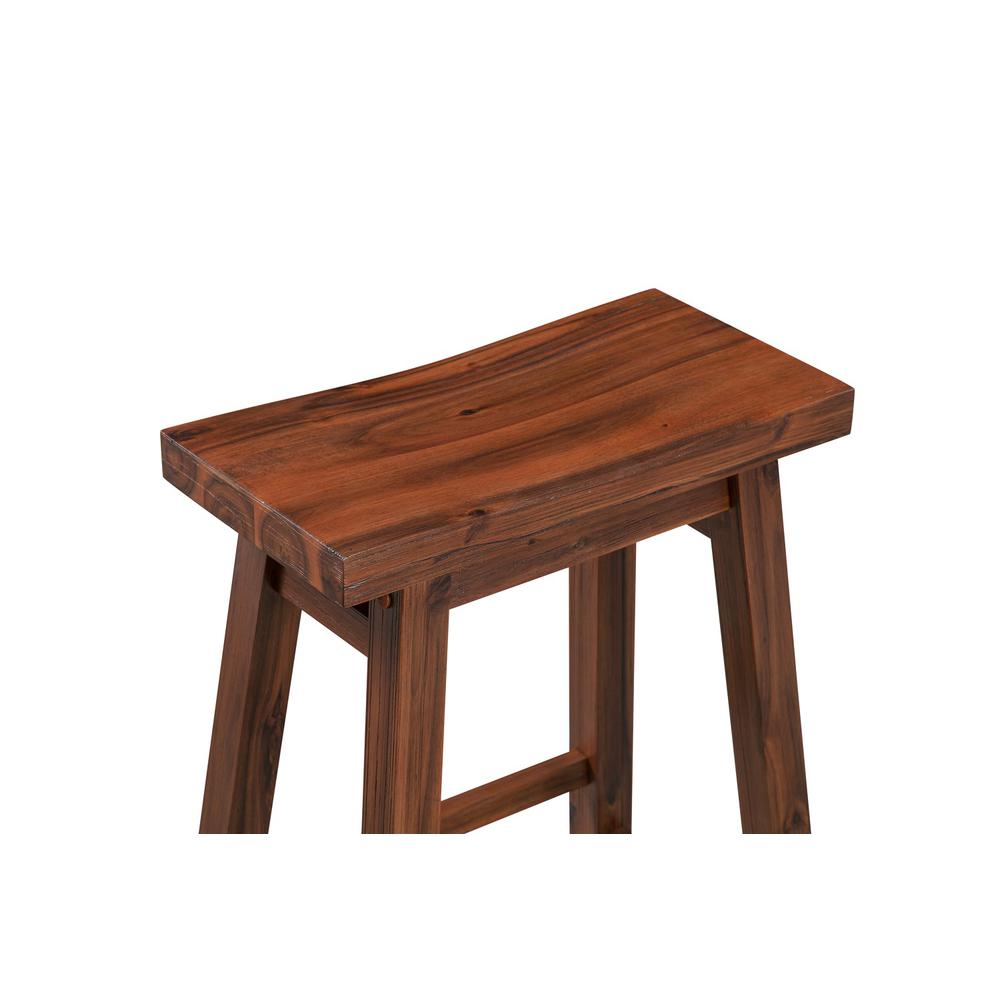Sonoma Backless Saddle Counter Stool - Chestnut Wire-Brush