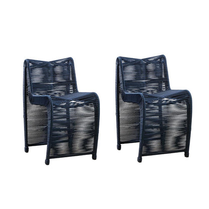 Lorenzo Blue Rope Counter Stool - Set of 2