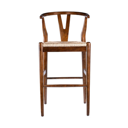 Wishbone Bar Height  Kitchen Bar Stool - Cappuccino Finish