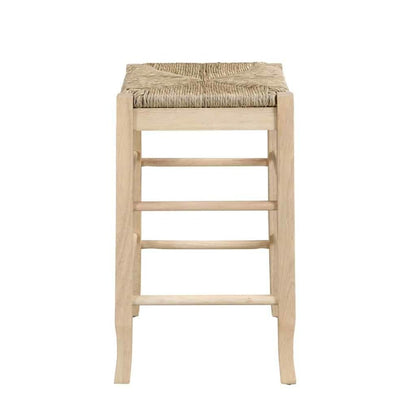 Square Rush Backless Counter Stool - Blonde Oak