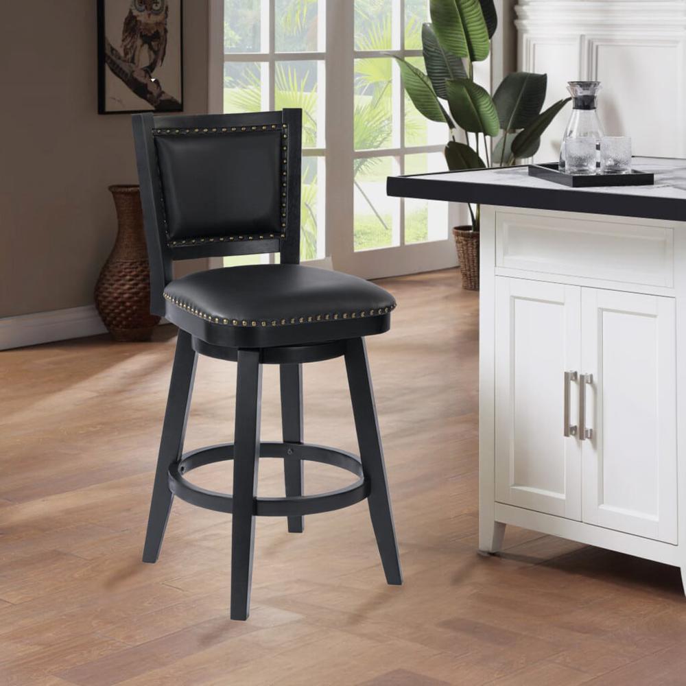 Broadmoor Bar Height Swivel Stool - Black