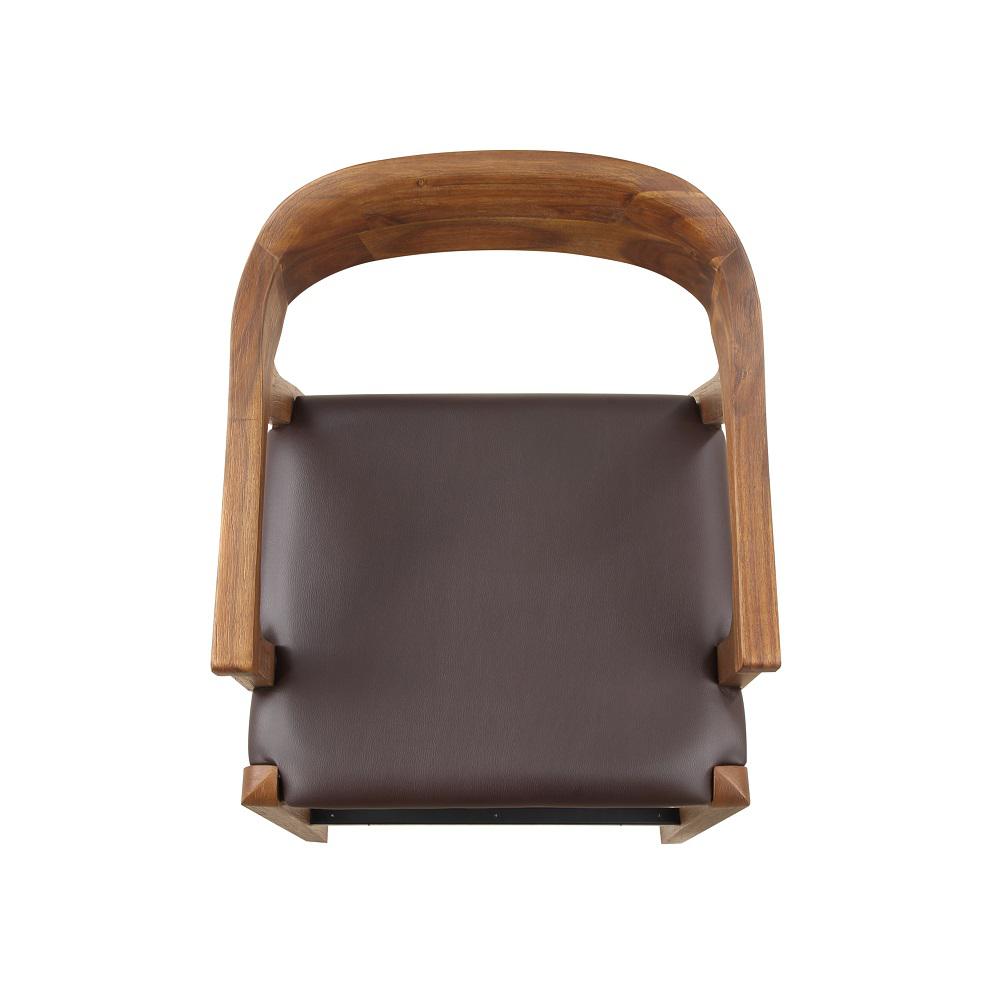 Rasmus Wood Bar Stool - Chestnut Wire-Brush Finish