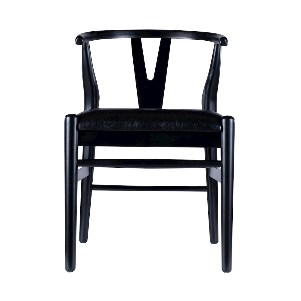 Wishbone Dining Chairs - Set of 2 - Black Finish