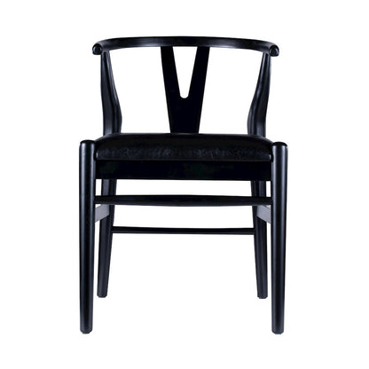 Wishbone Dining Chairs - Set of 2 - Black Finish