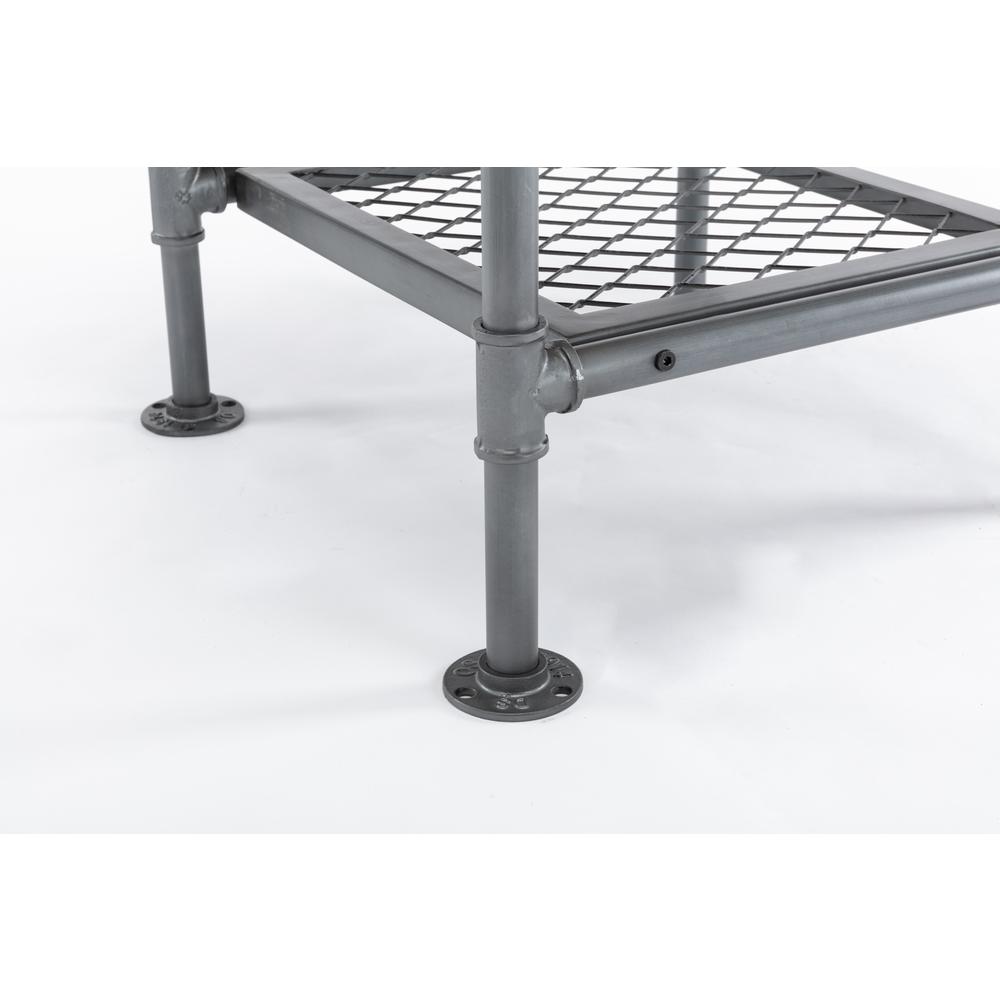 Newport End Table, Gray/Natural