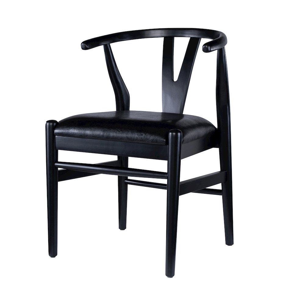 Wishbone Dining Chairs - Set of 2 - Black Finish