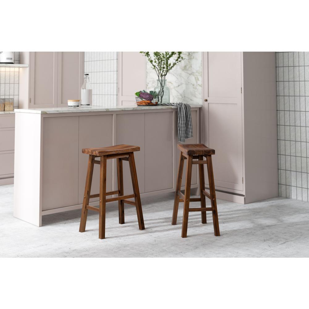 Sonoma Backless Saddle Bar Stool - Chestnut Wire-Brush