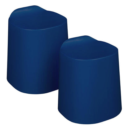 Regency Dott Plastic Stackable Stools (Set of 2)- Navy Blue