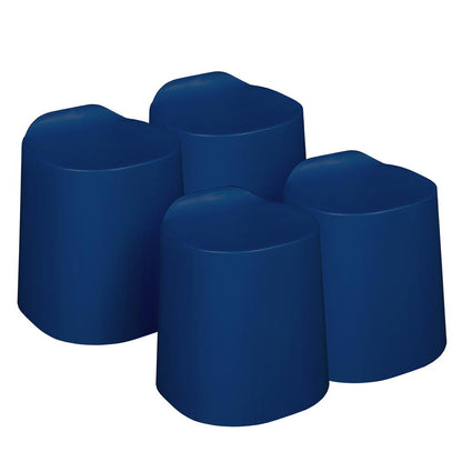 Regency Dott Plastic Stackable Stools (Set of 4)- Navy Blue