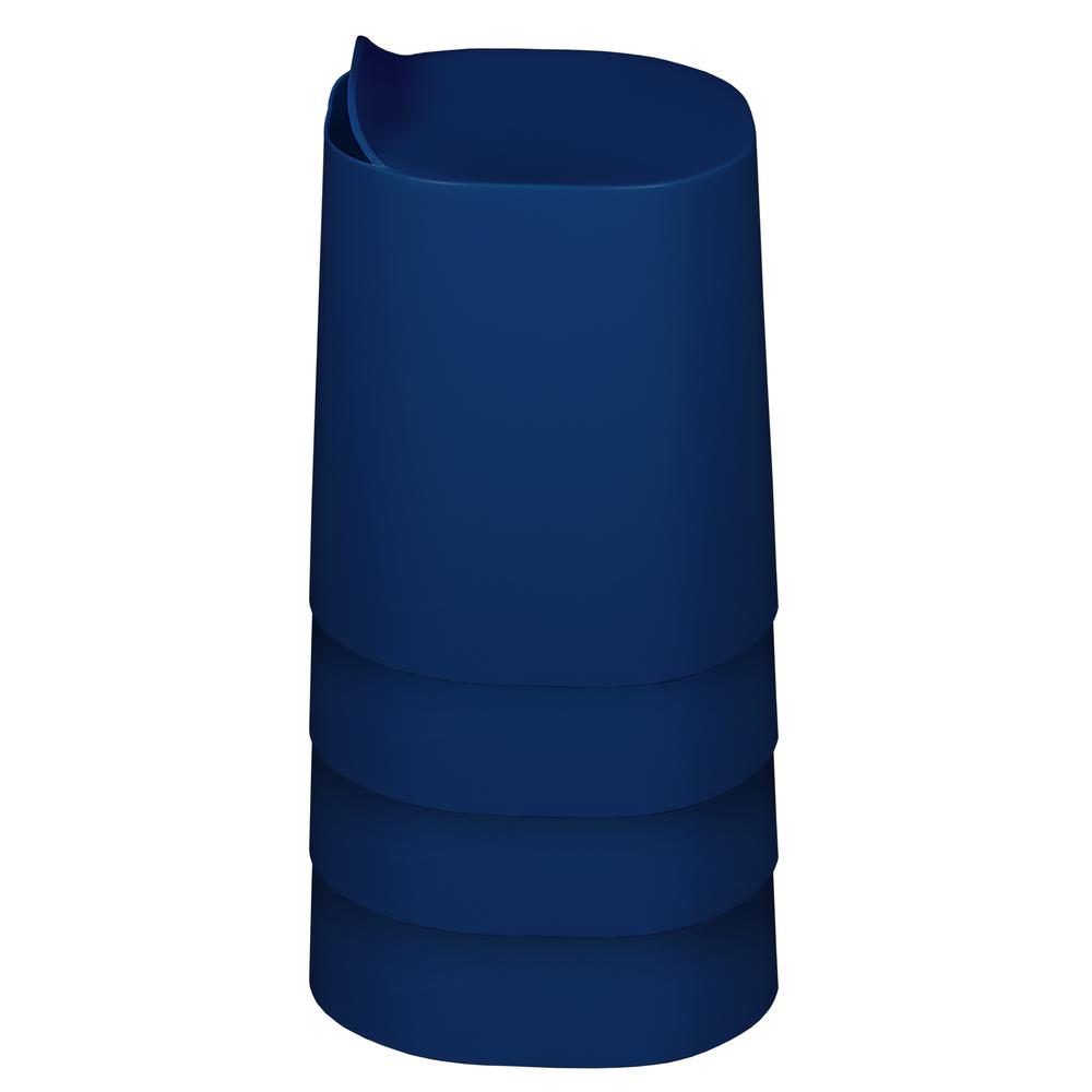 Regency Dott Plastic Stackable Stools (Set of 4)- Navy Blue