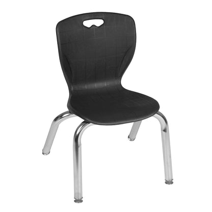 66x24 Mobile Classroom Table- Mahogany & 2 Andy 12 Stack Chairs- Black