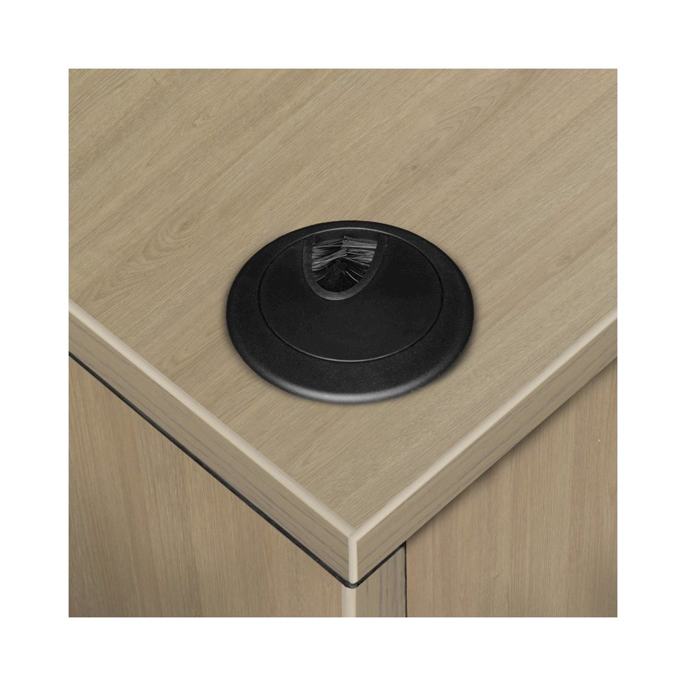 60 x 30 in. Office Desk with Double Pedestal Drawer Unit- Noble Oak