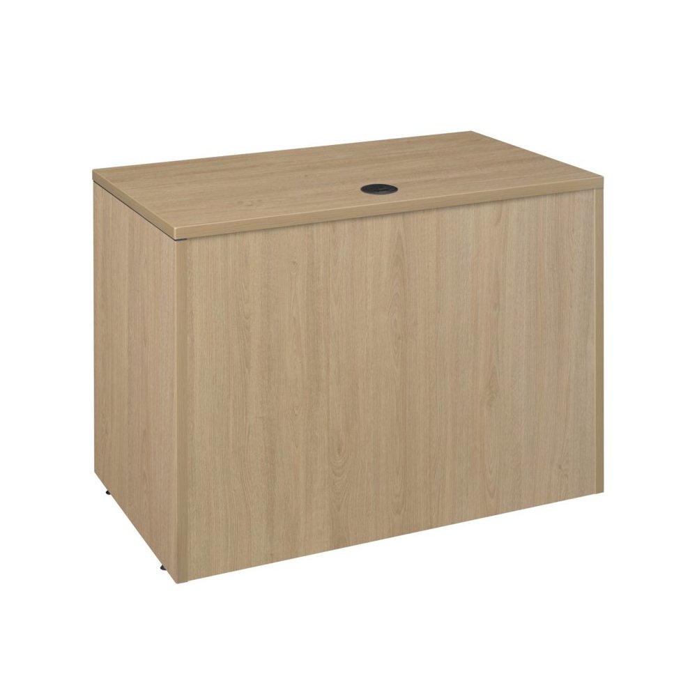 42 x 24 in. Executive Desk with Single Pedestal Drawer Unit- Noble Oak