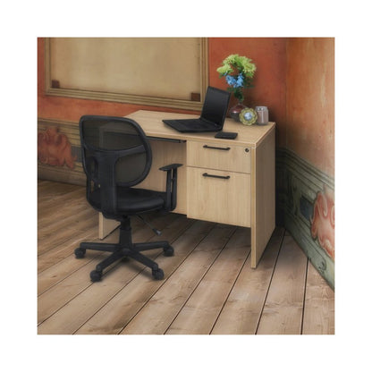 42 x 24 in. Executive Desk with Single Pedestal Drawer Unit- Noble Oak