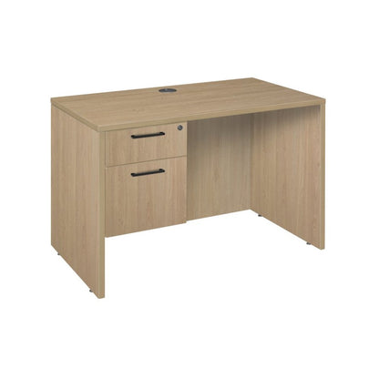 42 x 24 in. Executive Desk with Single Pedestal Drawer Unit- Noble Oak