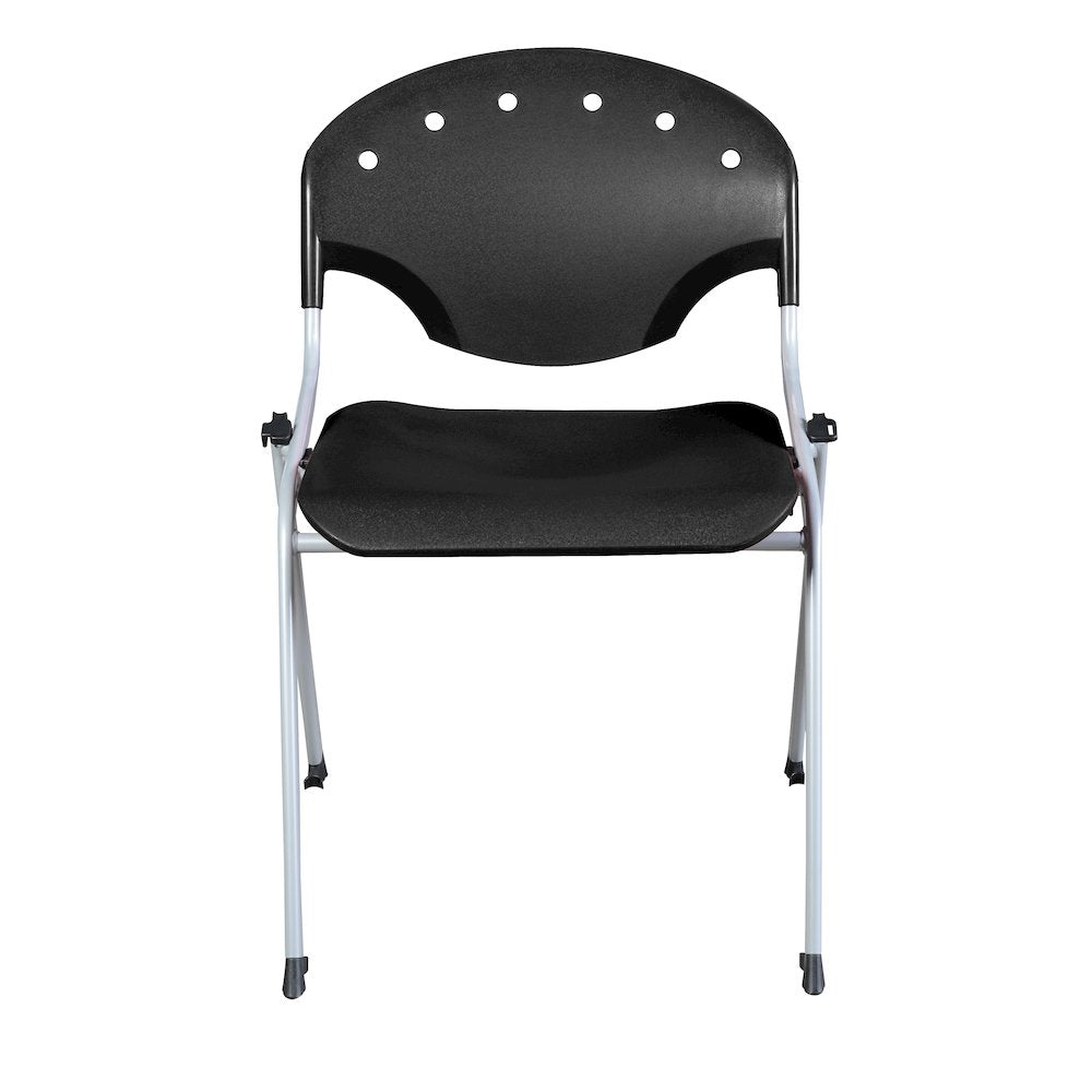 Rico Classroom Training Stack Chair Armless - Black - 11 Pack