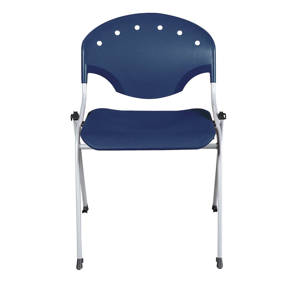 Rico Classroom Training Stack Chair Armless - Navy Blue - 11 Pack