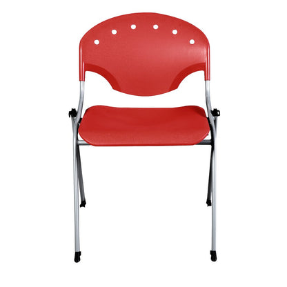Rico Classroom Training Stack Chair Armless - Red - 11 Pack