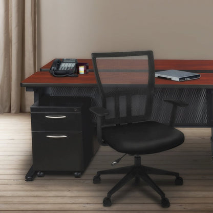 72 x 58 in. 2 Person Bench Workstation Desk- Cherry
