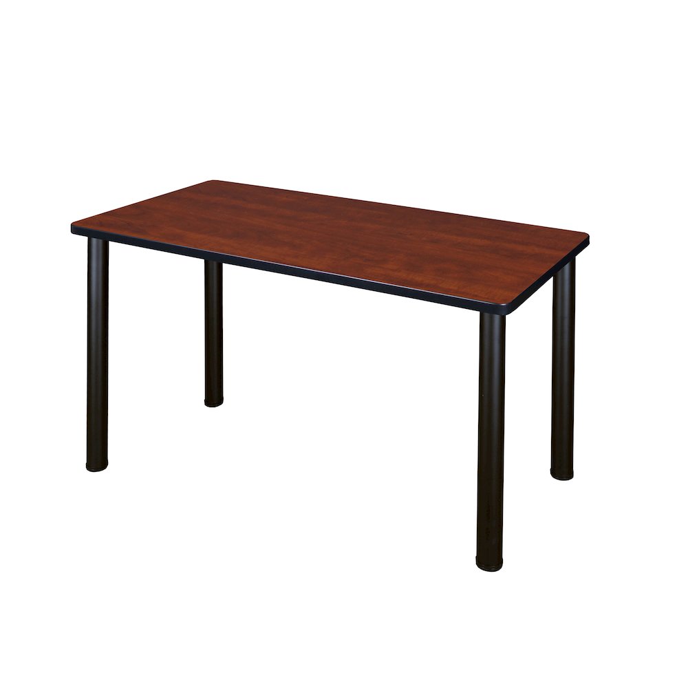 48 x 24 in. Training Seminar Table- Cherry Top, Black Legs