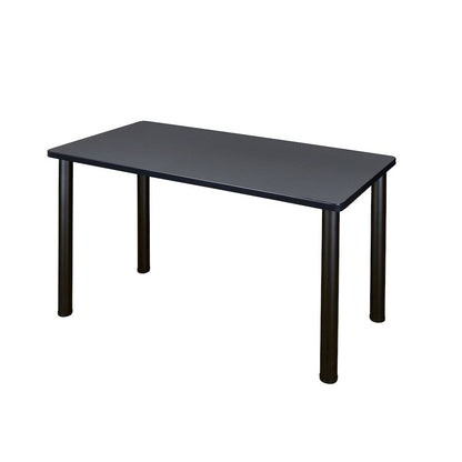 48 x 24 in. Training Seminar Table- Grey Top, Black Legs