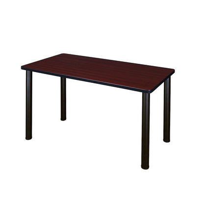 48 x 24 in. Training Seminar Table- Mahogany Top, Black Legs