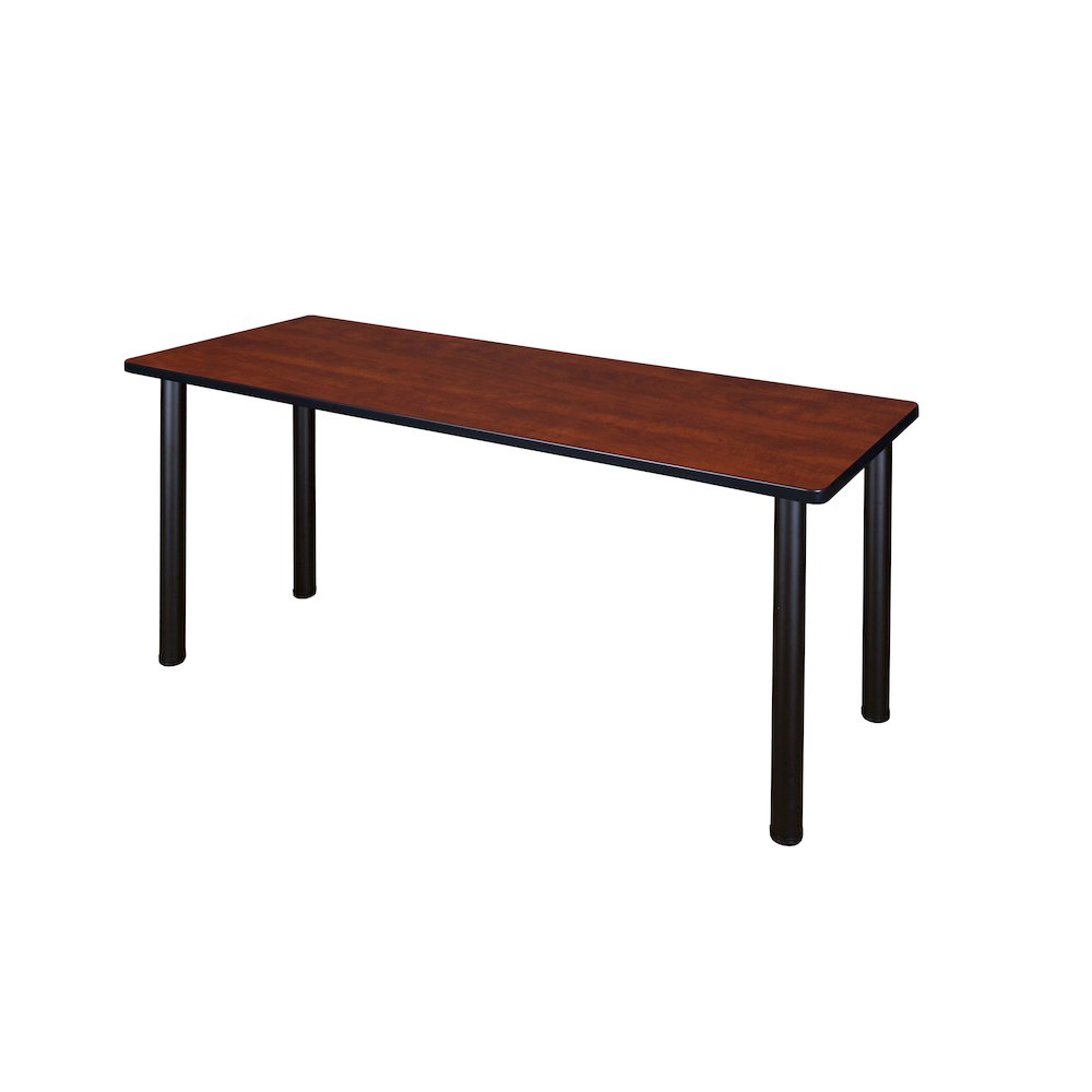 60 x 24 in. Training Seminar Table- Cherry Top, Black Legs