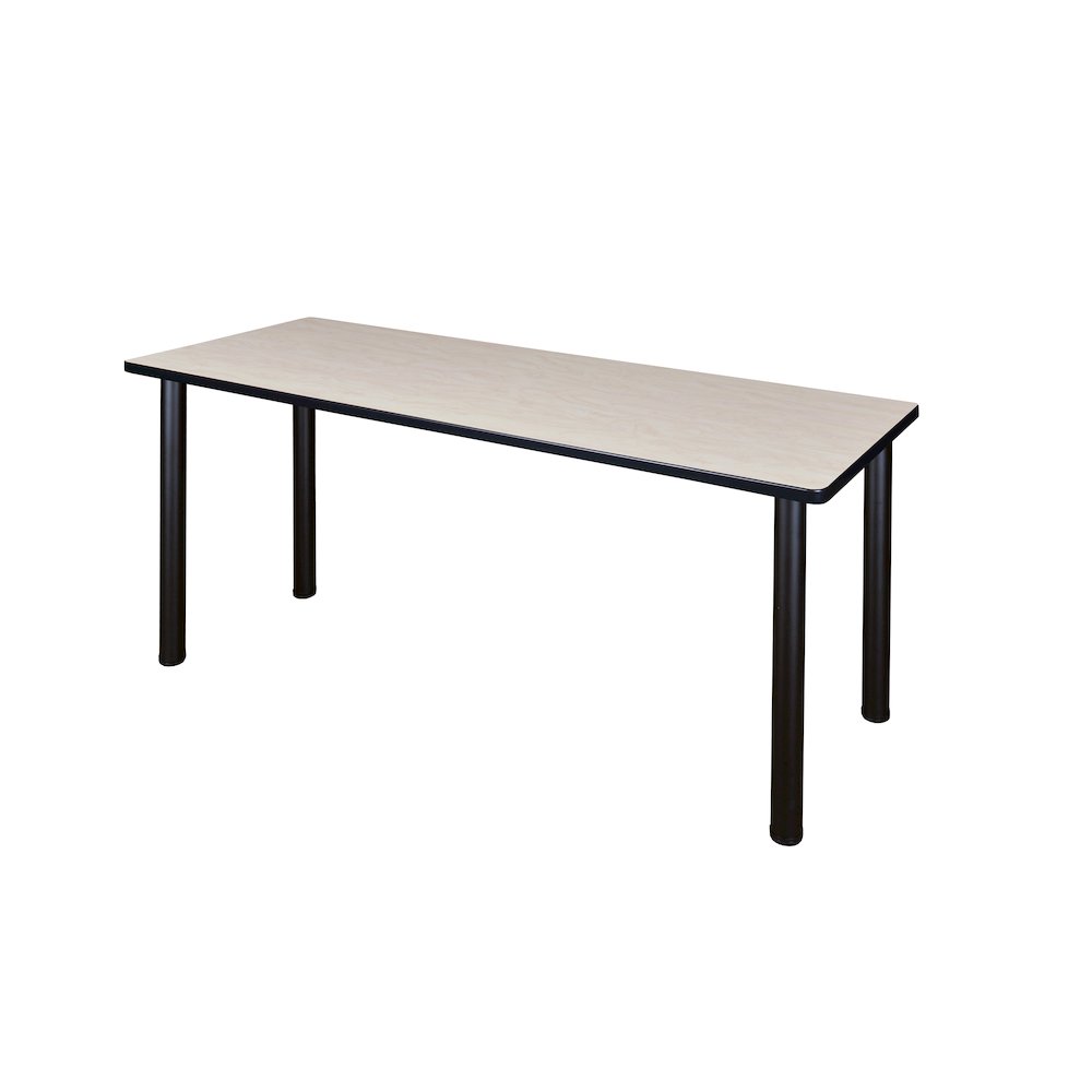 60 x 24 in. Training Seminar Table- Maple Top, Black Legs